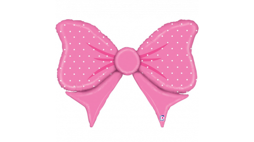 Шар (35”/89 см) Фигура, Бант, Розовый, 1 шт.