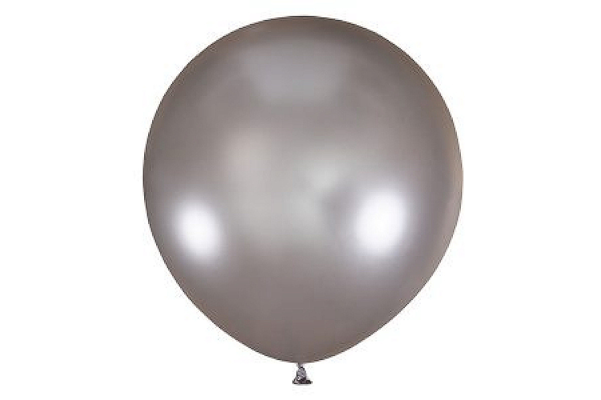 Шар 91см. Металлик SILVER серебряный 026, 1шт.