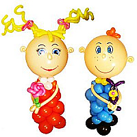 Фигуры из шаров «Школьники», 2 шт