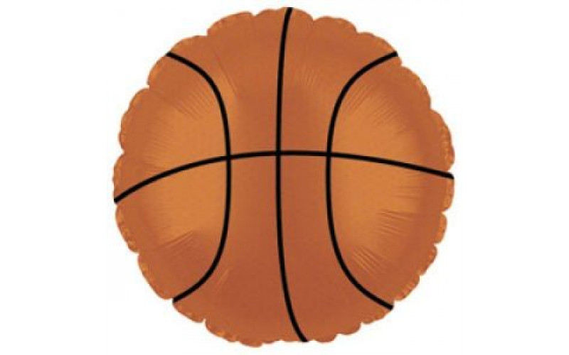 Шар (46 см) Круг, Баскетбольный мяч, Коричневый.