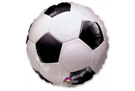 Шар (46 см) Круг, Футбольный мяч, Черный.
