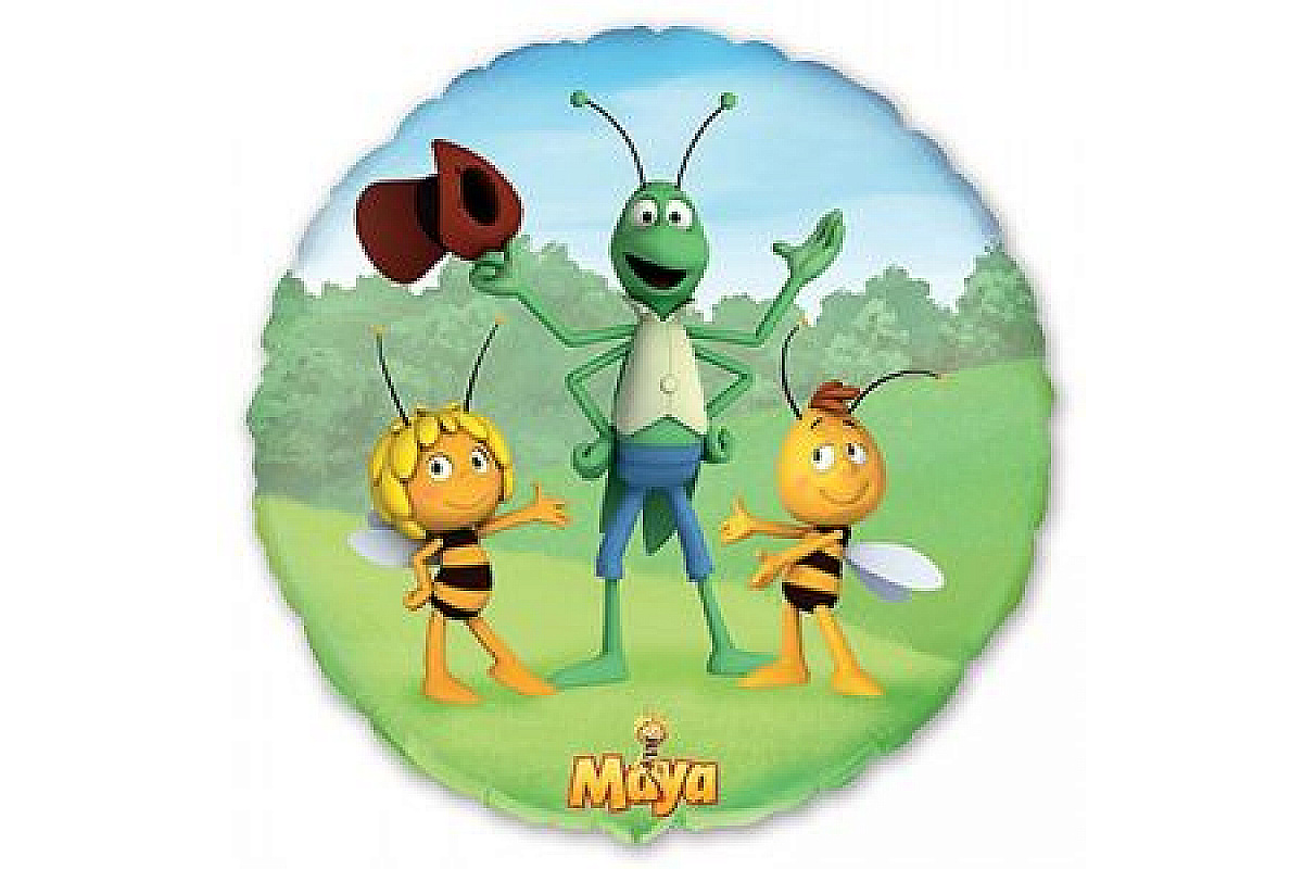 Шар (46 см) Круг, Майя и Вилли.