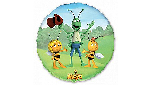 Шар (46 см) Круг, Майя и Вилли.