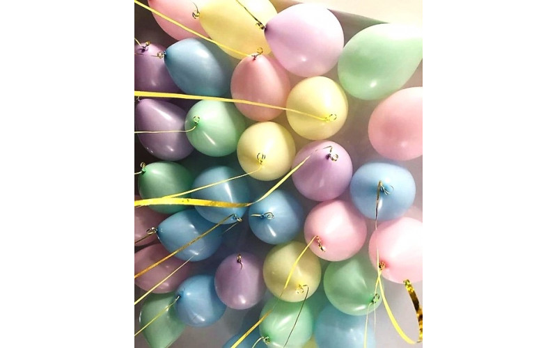 Воздушные шары с гелием под потолок “Ассорти” 1 шт.