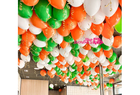 Воздушные шары с гелием под потолок “Пастель 3 цвета” 1 шт.