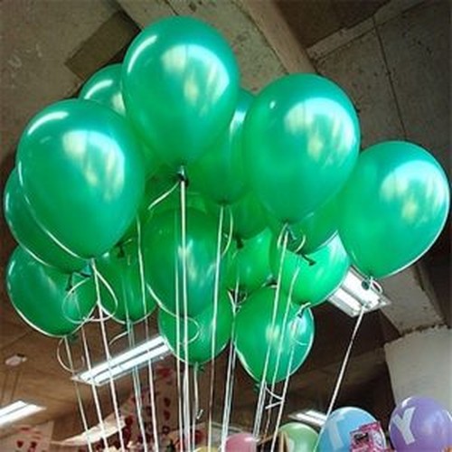 Шары под потолок зелёный металлик