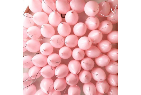 Воздушные шары с гелием под потолок “Розовый пастель” 1 шт.