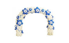 Арка плетеная из шаров «Голубые цветы» 1 метр
