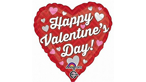 Шар (46 см) Сердце, VD Шеврон красный. Шар (46 см) Сердце, VD Шеврон красный.