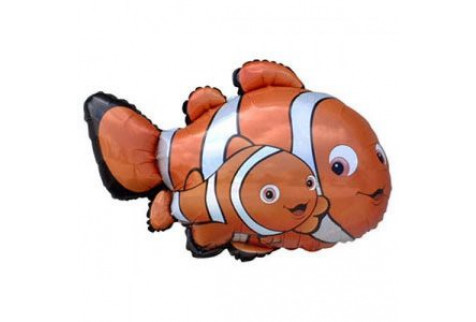 Шар (86 см) Фигура, Рыба-клоун Немо, Оранжевый.
