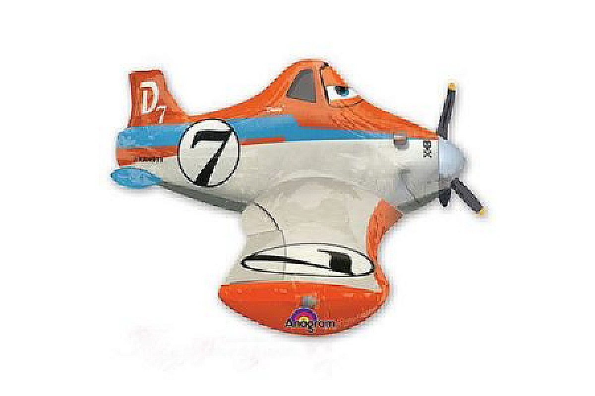 Шар (44''/112 см) Ходячая Фигура, Самолет Дасти, 1 шт.