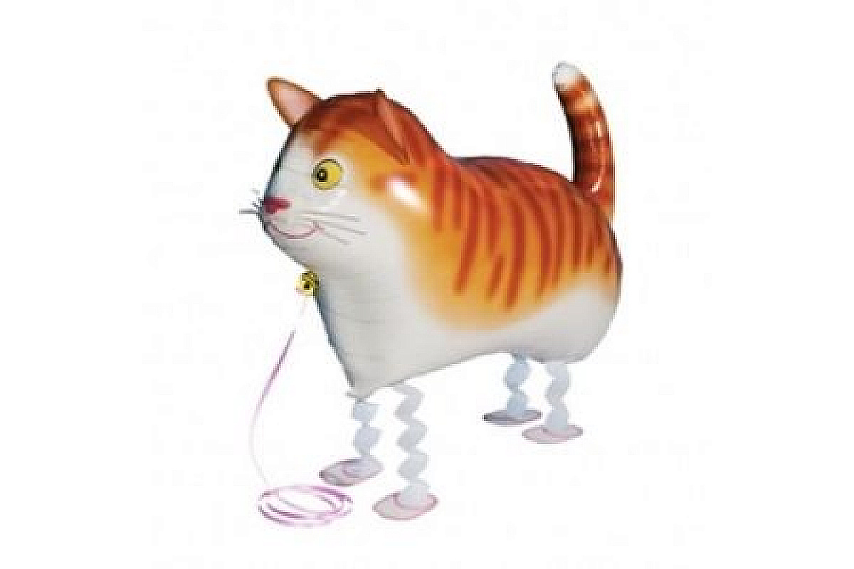 Шар (24''/61 см) Ходячая Фигура, Кот, 1 шт.