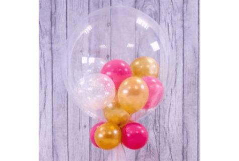 Шар прозрачный (61 см.) Bubble, Сюрприз для девочки. 1 шт.