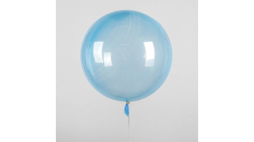 Шар прозрачный голубой (61 см.) Bubble. 1 шт.