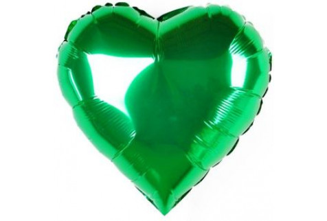 Шар (46 см) Сердце, Зеленый