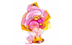 Крафтовый букет из шаров с фламинго