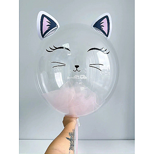 Шар баблс в виде мордочки кошки