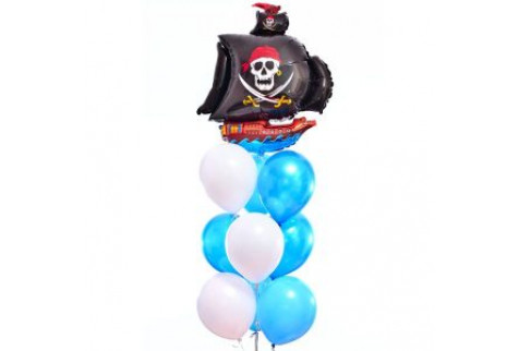 Букет из шаров "Пиратский корабль"
