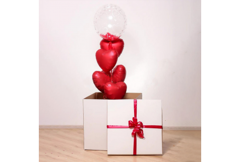 Коробка - сюрприз "Красное сердечко"