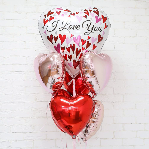 Фонтан шаров "I love you"