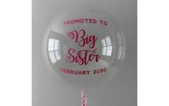 Шар прозрачный (61 см.) Bubble, С днём рождения, сестрёнка 1 шт.