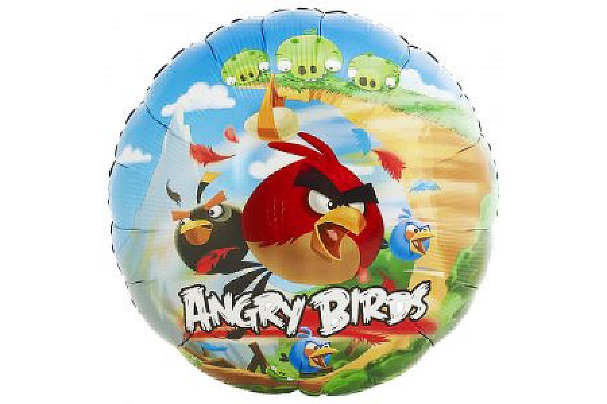 Шар (46 см.) круг Angry Birds 1 шт.