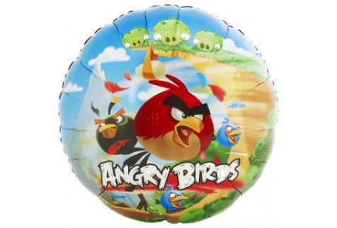 Шар (46 см.) круг Angry Birds 1 шт.