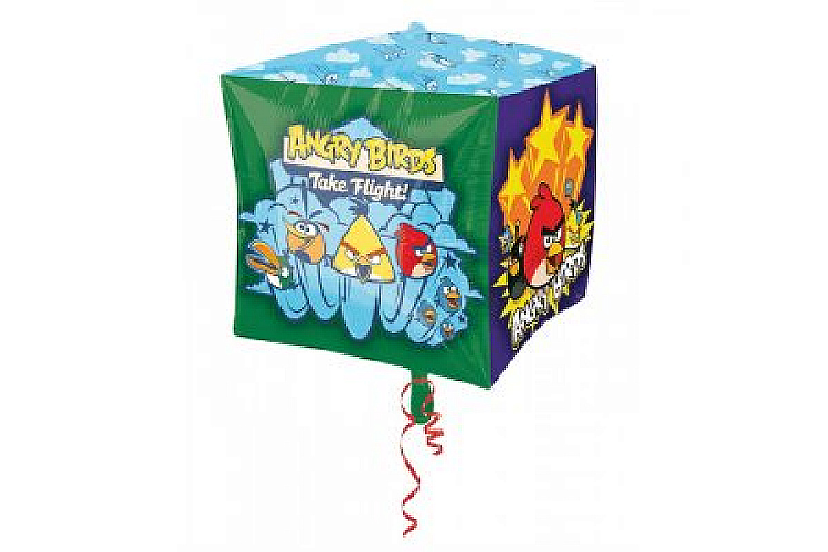 Шар (38 см.) 3D Куб Angry Birds 1шт.