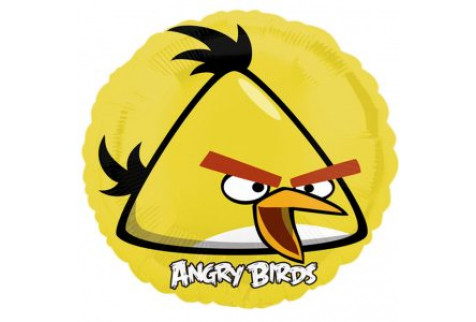 Шар (46 см.) Круг Angry Birds Жёлтый 1 шт.