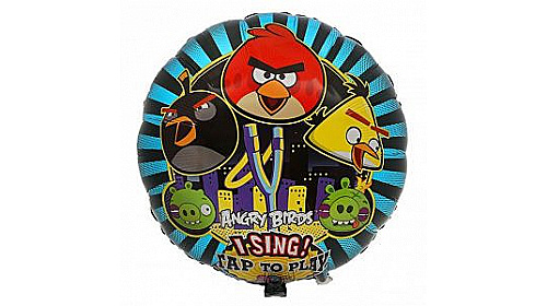 Шар (61 см.) ДЖАМБО/МУЗЫКАЛЬНЫЙ Angry Birds 1 шт