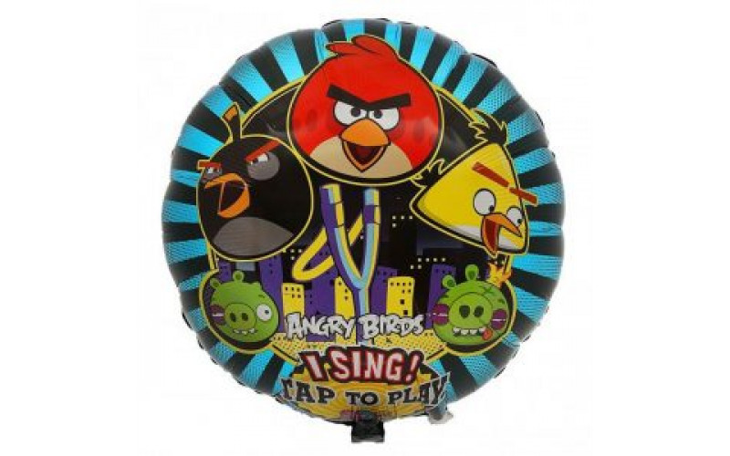 Шар (61 см.) ДЖАМБО/МУЗЫКАЛЬНЫЙ Angry Birds 1 шт