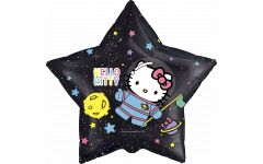 Звезда, Hello Kitty, Космонавт, Черный, 1 шт.