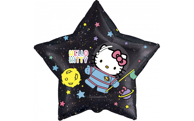 Звезда, Hello Kitty, Космонавт, Черный, 1 шт.