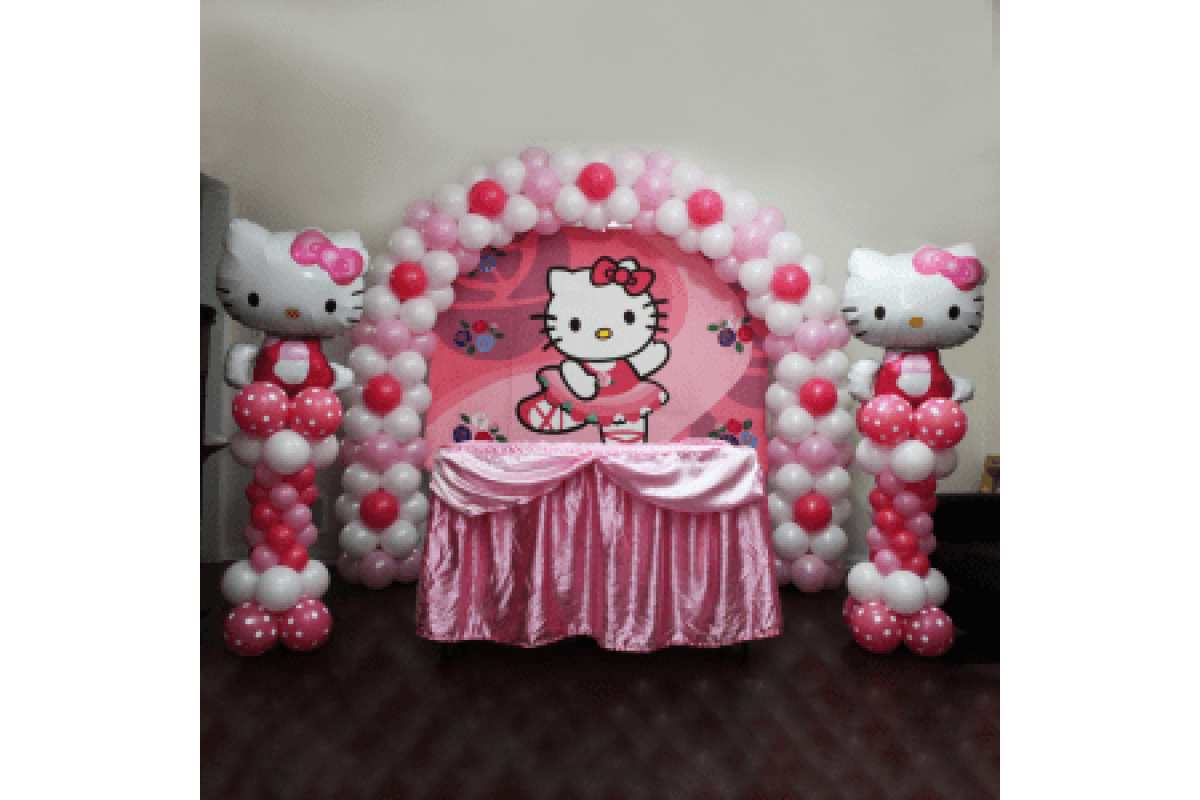 Фото-зона с Hello Kitty  "С днем рождения, малышка! "
