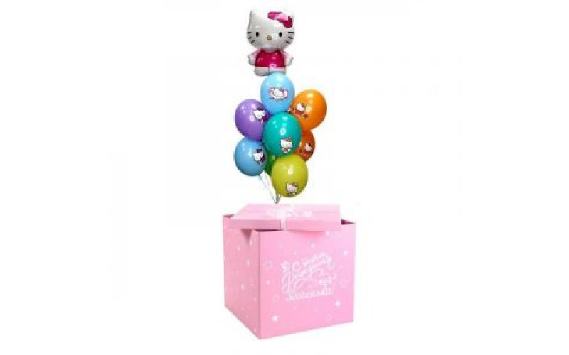 Коробка-сюрприз c Hello Kitty "С днем рождения!"