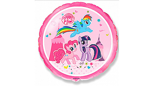 Шар (81 см.) ДЖАМБО My Little Pony, Перья фиолетовый,1 шт.