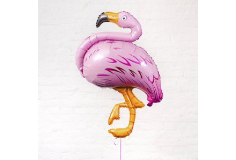 Шар (127 см.) фольгированный, Фламинго, Розовый, 1 шт.