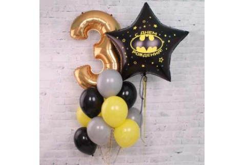 Набор шаров "С днём рождения. Бэтмен"
