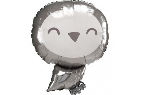 Фольгированный шар фигура (48 см.)”Сова серая” 1 шт.