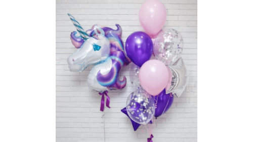 Набор шаров "Сиреневый единорог" Набор шаров "Сиреневый единорог"