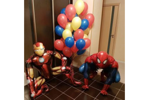 Набор шаров "Железный человек и Человек паук"
