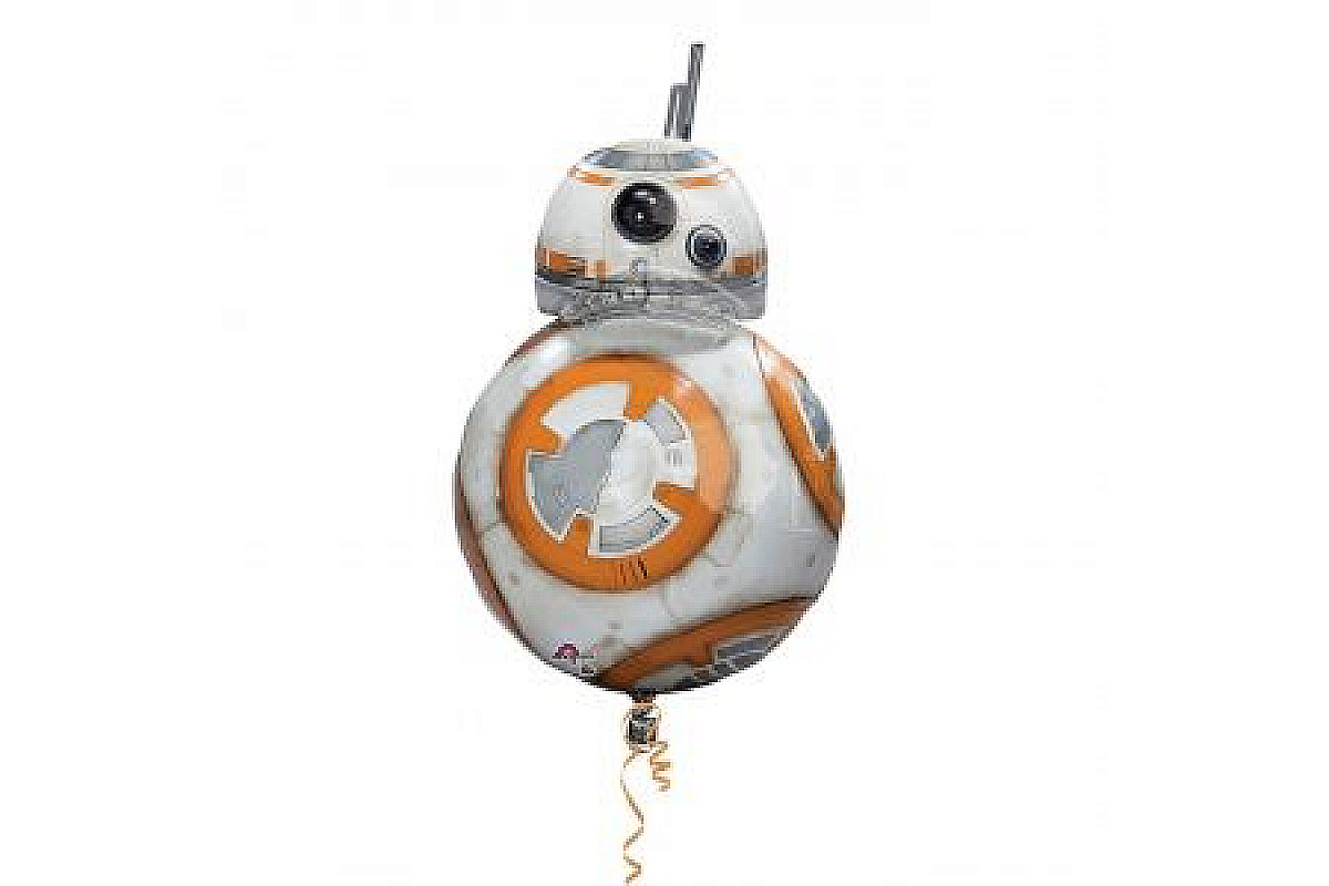 Фольгированный шар фигура (50 х 83 см.)”Дроид BB-8” 1 шт.