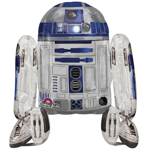 Фольгированный ходячий шар фигура (86 х 96 см.)”Робот R2D2" 1 шт.