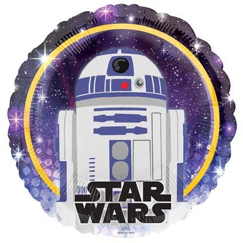 Фольгированный круг Звездные Войны Дроид R2-D2 1 шт.