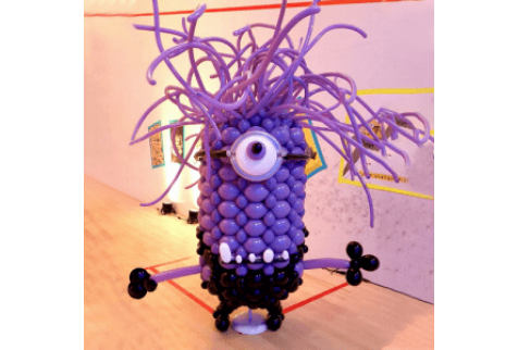 Плетеная фигура из шаров Миньон фиолетовый