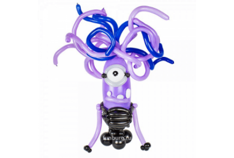 Фигура из шаров "Фиолетовый миньон"