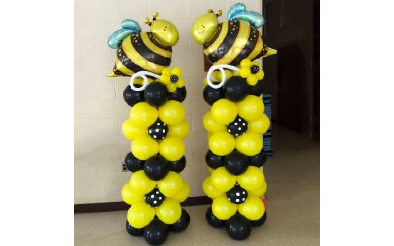 Композиция из шаров "Пчелы на цветах"