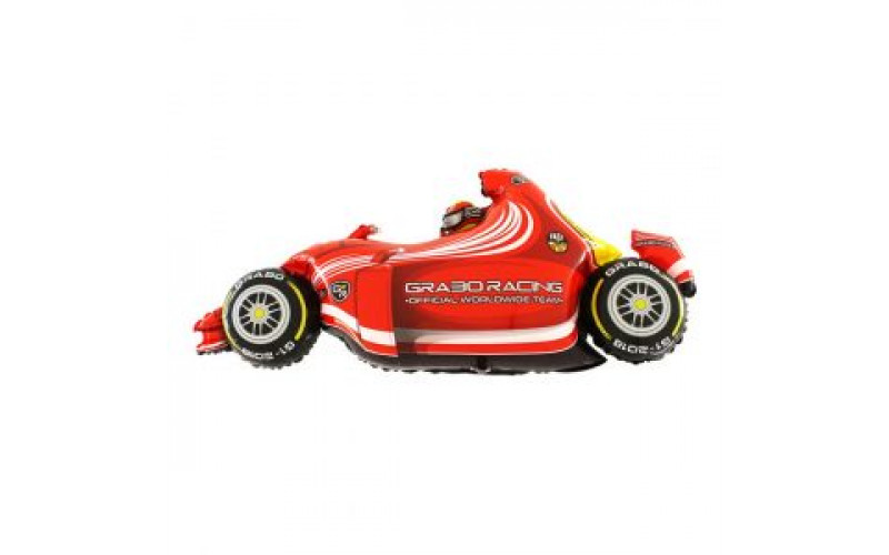 Фольгированный шар фигура (124 см.)”Машина гоночная красная” 1 шт.