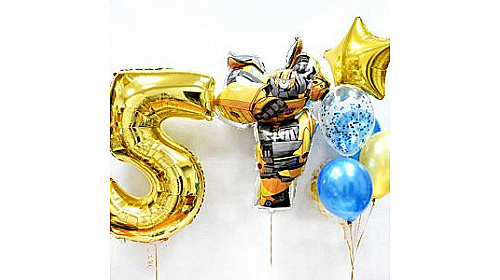 Набор шаров "Happy Birthday, Bumblebee" Набор шаров "Happy Birthday, Bumblebee"