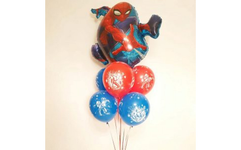 Фонтан из шаров "Твой друг Человек-паук"